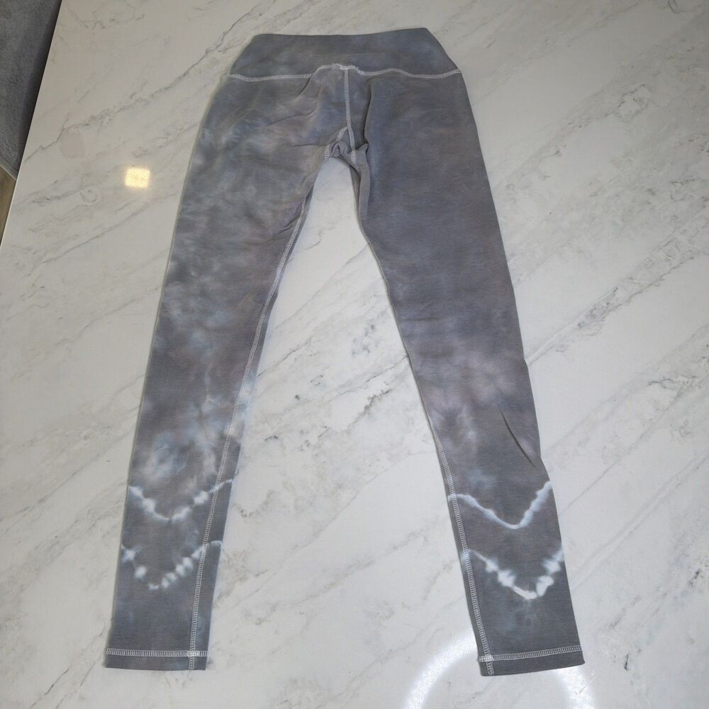 Sweet Romeo Gray Tie Dye Chevron Leggings S Earthy Zen Yoga Cali Vintage Wellnes - Picture 3 of 5